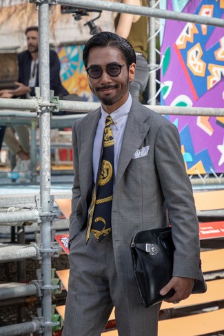 С чем носить черный кожаный мужской клатч мужчине