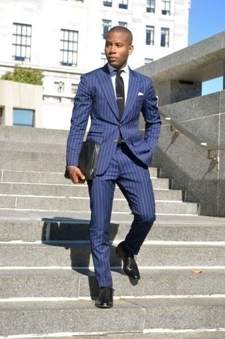 С чем носить черный кожаный мужской клатч мужчине