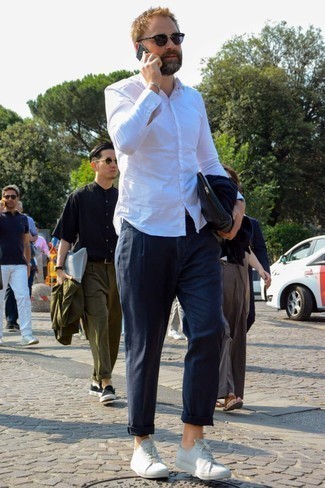 С чем носить черный кожаный мужской клатч мужчине