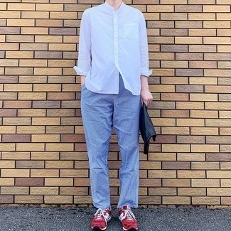 С чем носить черный кожаный мужской клатч мужчине