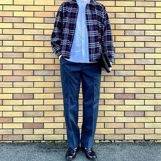 С чем носить черный кожаный мужской клатч мужчине