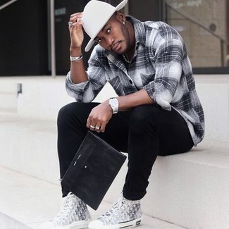 С чем носить черный кожаный мужской клатч мужчине