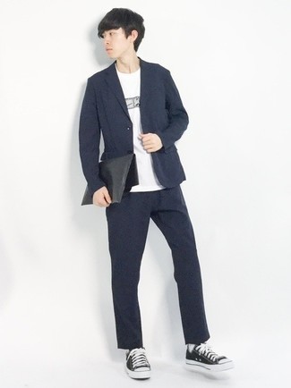 С чем носить черный кожаный мужской клатч мужчине