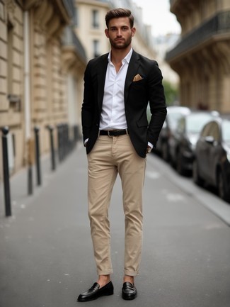 Какие пиджаки носить с черными лоферами мужчине