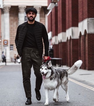 Какие бомберы носить с черными лоферами мужчине