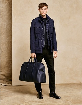 Какие куртки без рукавов носить с черными лоферами мужчине