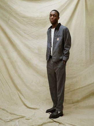 Какие куртки харрингтон носить с черными лоферами