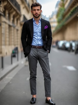 С чем носить черные лоферы мужчине