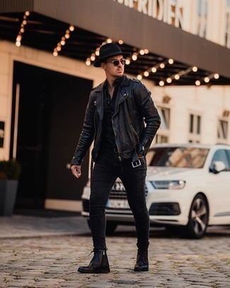 Какие ботинки броги носить с черной рубашкой с длинным рукавом