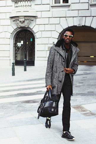 С чем носить черную рубашку с длинным рукавом мужчине