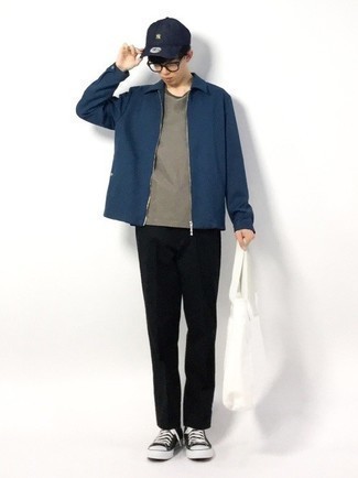 Какие куртки харрингтон носить с черными низкими кедами