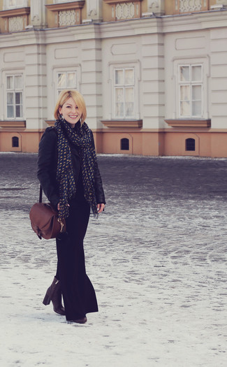 Какие ботильоны носить с черной длинной юбкой