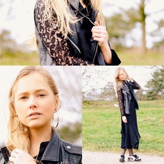 Какие безрукавки носить с черной длинной юбкой