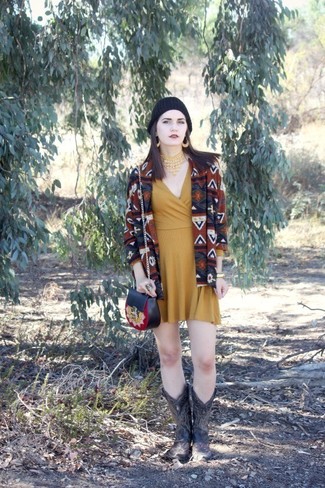 С чем носить черные полусапоги