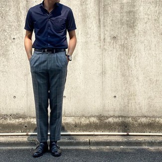 Какие классические брюки носить с черными монками