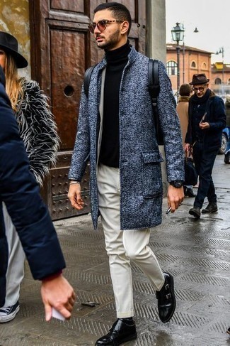 Какие длинные пальто носить с черными монками