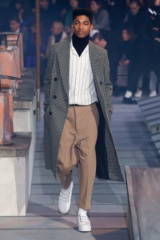 Какие слипоны носить с черным длинным пальто