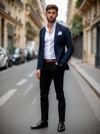 С чем носить черные оксфорды