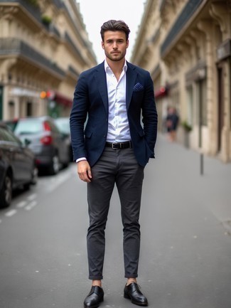 С чем носить черные оксфорды