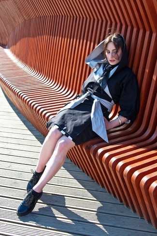 С чем носить черные оксфорды женщине