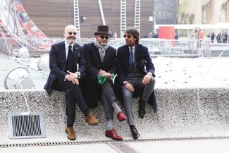 Какие длинные пальто носить с черными оксфордами