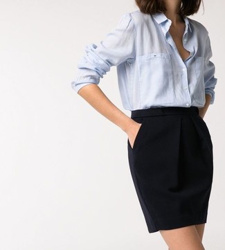 С чем носить черную юбку-карандаш