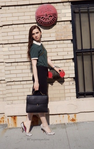 Какие туфли носить с черной юбкой-карандаш