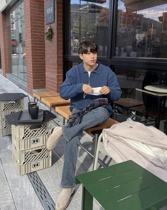 С чем носить черный шарф в шотландскую клетку мужчине