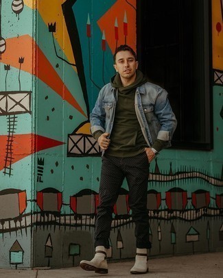 С чем носить черные брюки в горошек мужчине