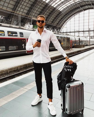 С чем носить черную косуху с принтом мужчине