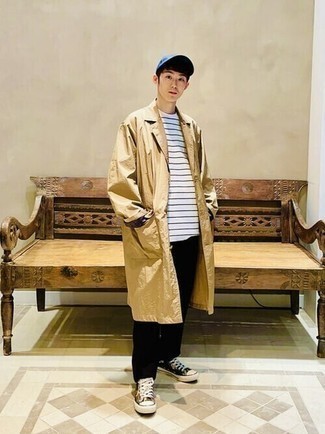 С чем носить черные кеды с принтом мужчине