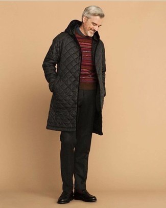 Какие лоферы носить с черным пуховиком мужчине