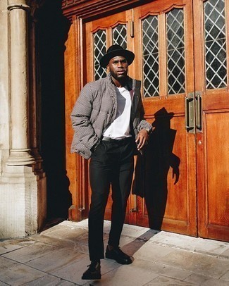 Какие туфли дерби носить с черной курткой-пуховиком