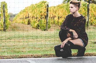 С чем носить черный кожаный стеганый клатч