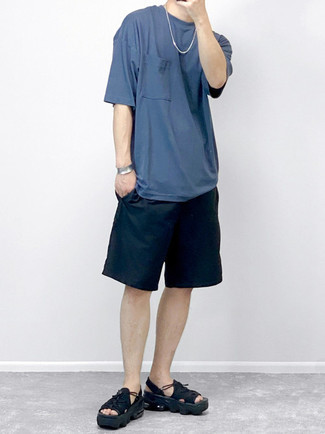 С чем носить черные сандалии мужчине