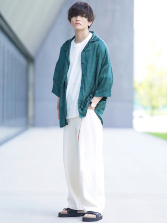 С чем носить черные сандалии мужчине