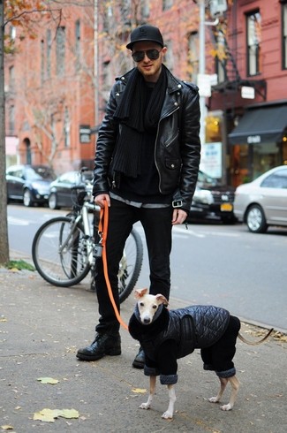 С чем носить черный шарф мужчине