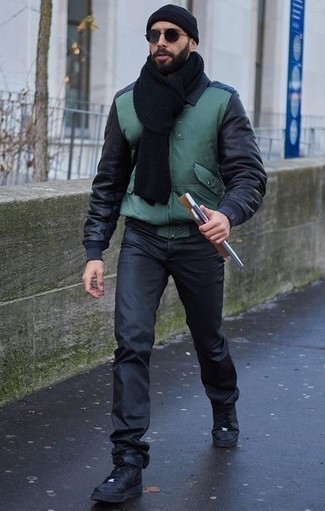 С чем носить черный шарф мужчине