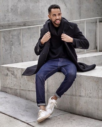 С чем носить черный шарф мужчине