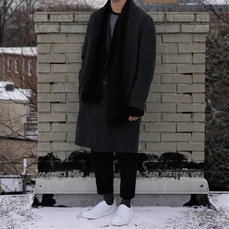 С чем носить черный шарф мужчине