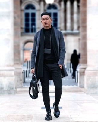 С чем носить черный шарф мужчине