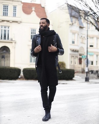 С чем носить черный шарф мужчине