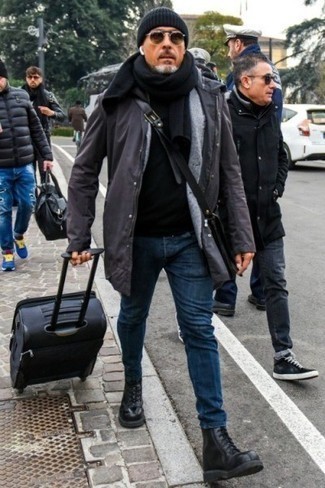 С чем носить черный шарф мужчине