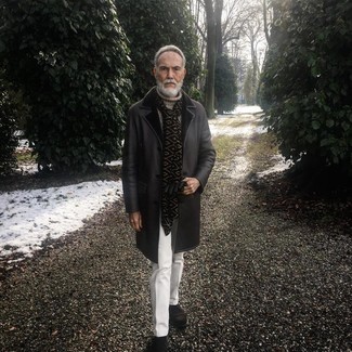 Какие ботинки челси носить с черной дубленкой мужчине