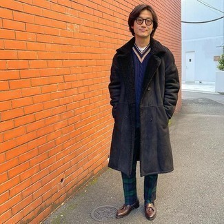 С чем носить черную дубленку мужчине