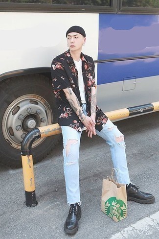 С чем носить черную рубашку мужчине весна