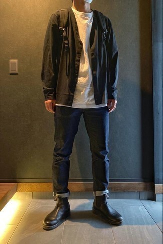 С чем носить черную рубашку мужчине весна