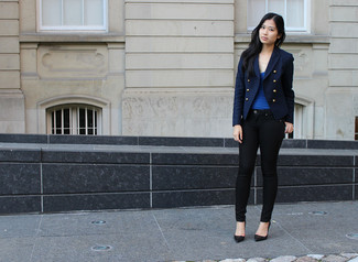 Какие пиджаки носить с черными джинсами скинни