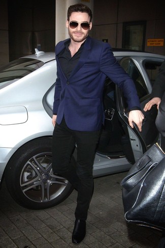 Какие пиджаки носить с черными зауженными джинсами мужчине