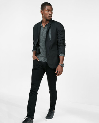 Какие пиджаки носить с черными зауженными джинсами мужчине